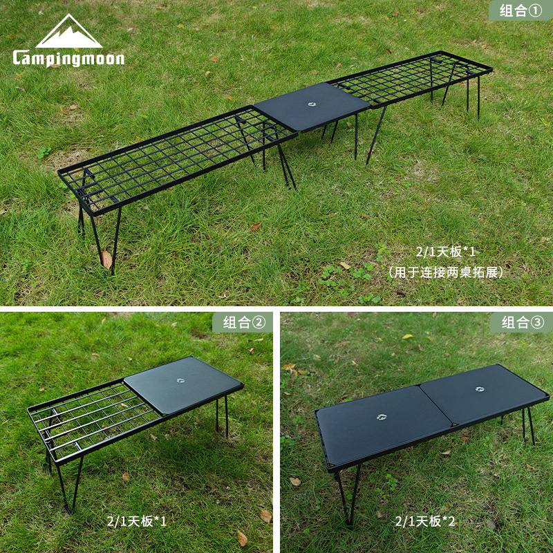 Camping Cooking Table - CAMPINGMOON T-229-9BK-2P mesa dobrável de duas