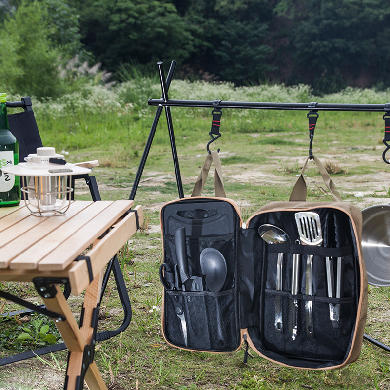 Conjunto de Utensílios de Cozi - Camping Cooking Organizer avaliação e preço