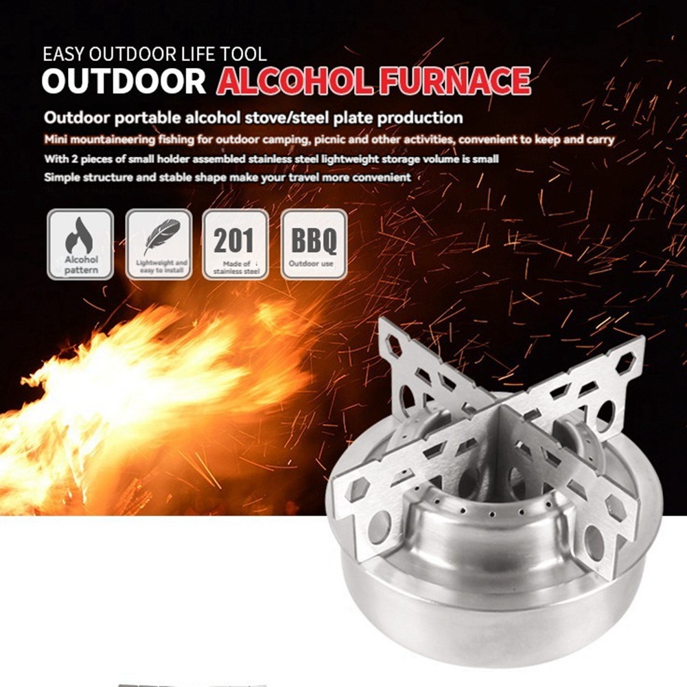 Portátil mini fogão a álcool c - Camping Hiking Cooking avaliação e preço