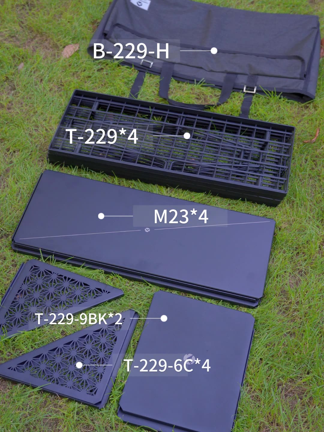 CAMPINGMOON T-229-9BK-2P mesa  - Camping Cooking Table avaliação e preço